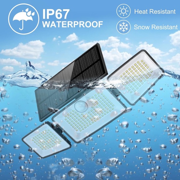 2 pack Daphino 3 head solar lights with remote controls - Picture 1 of 10